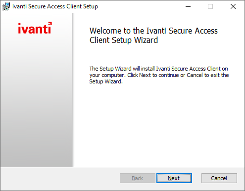 Installatie van de Ivanti Secure Access Client