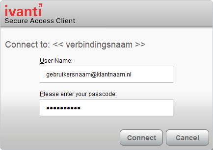 Installatie van de Ivanti Secure Access Client