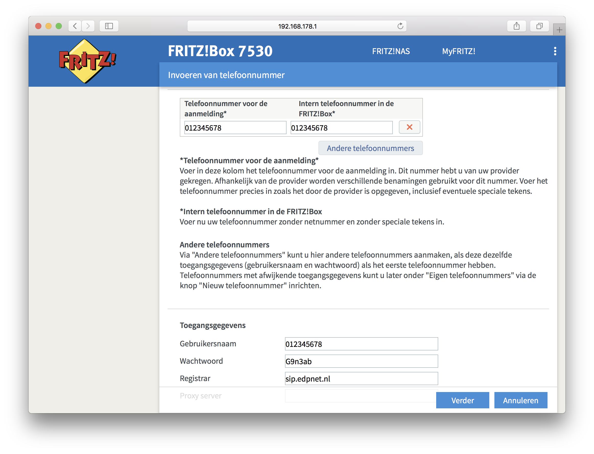 Hoe configureer ik edpnet telephony op mijn FRITZ!Box Hoe configureer ik edpnet telephony op mijn FRITZ!Box